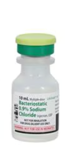 Sodium Chloride Bacteriostatic Injection 0.9% LF MDV 10mL 25/Package