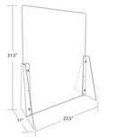 Counter Shield Acrylic Guard 23.5” wide x 11" deep 31.5” high